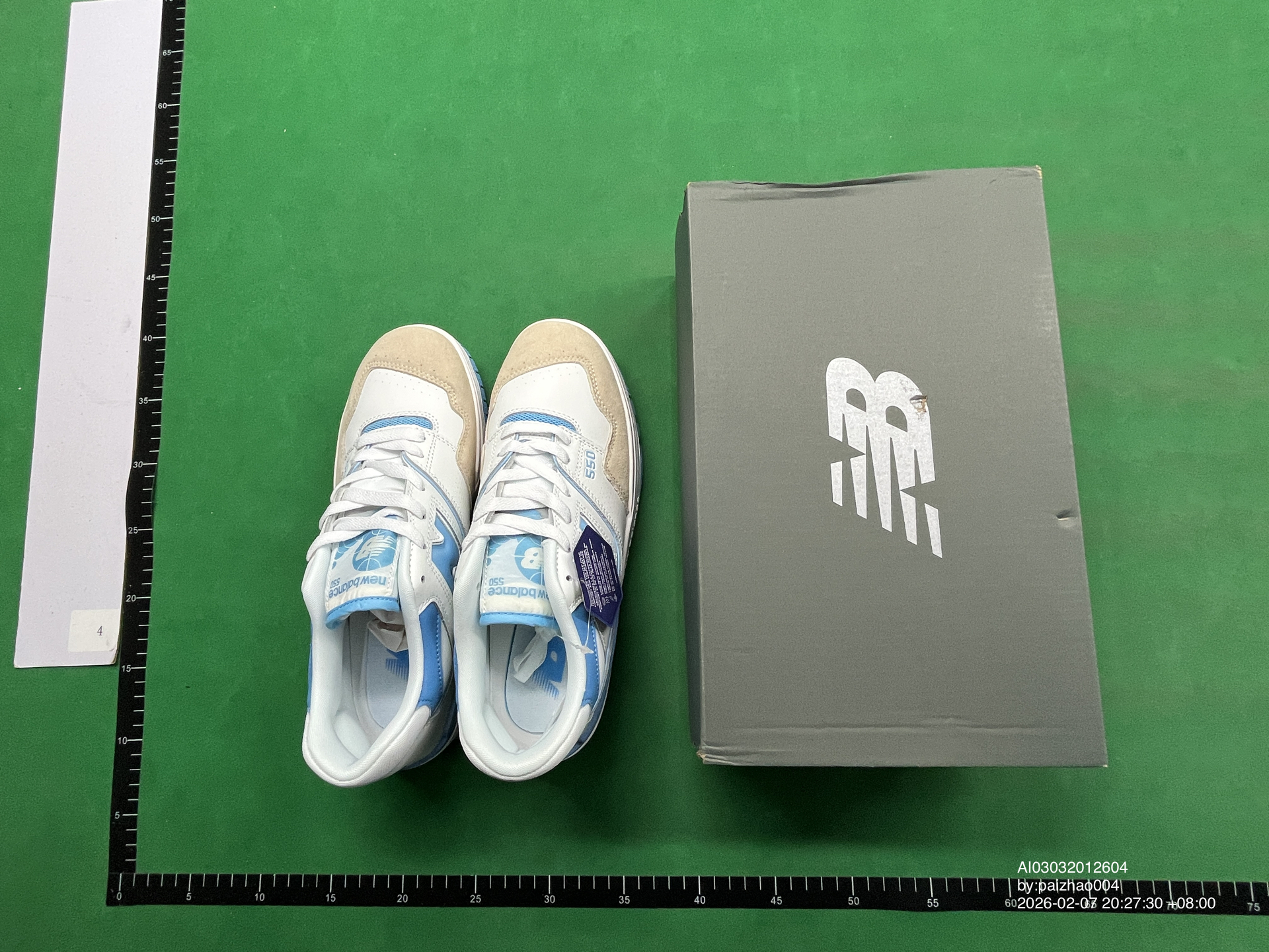 QC Photo - New Balance 550 UNC White University Blue