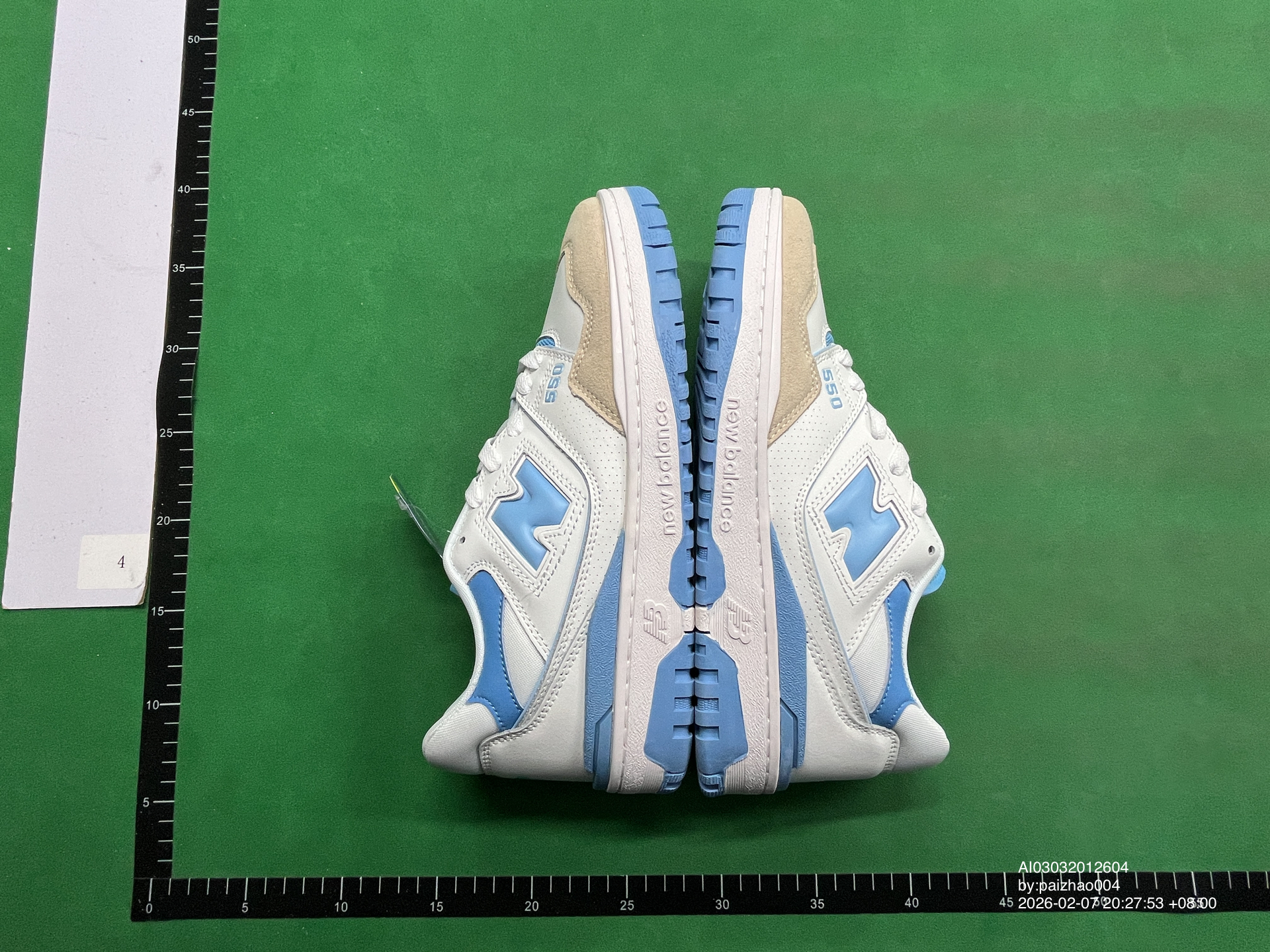 QC Photo - New Balance 550 UNC White University Blue