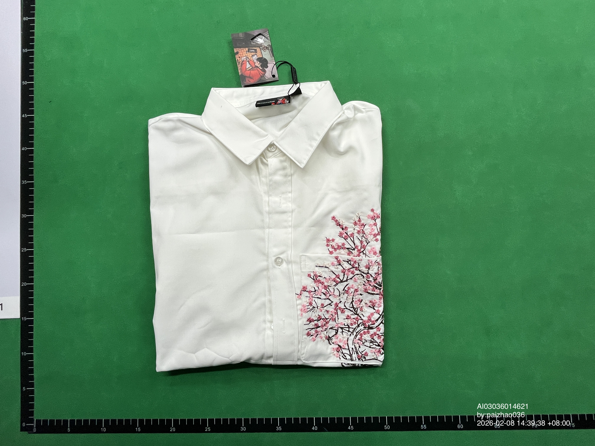 QC Photo - Derschutze Cherry Blossom Button Up Shirt