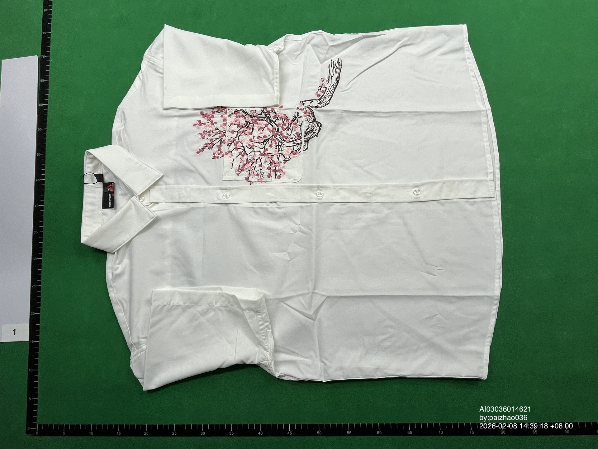 QC Photo - Derschutze Cherry Blossom Button Up Shirt