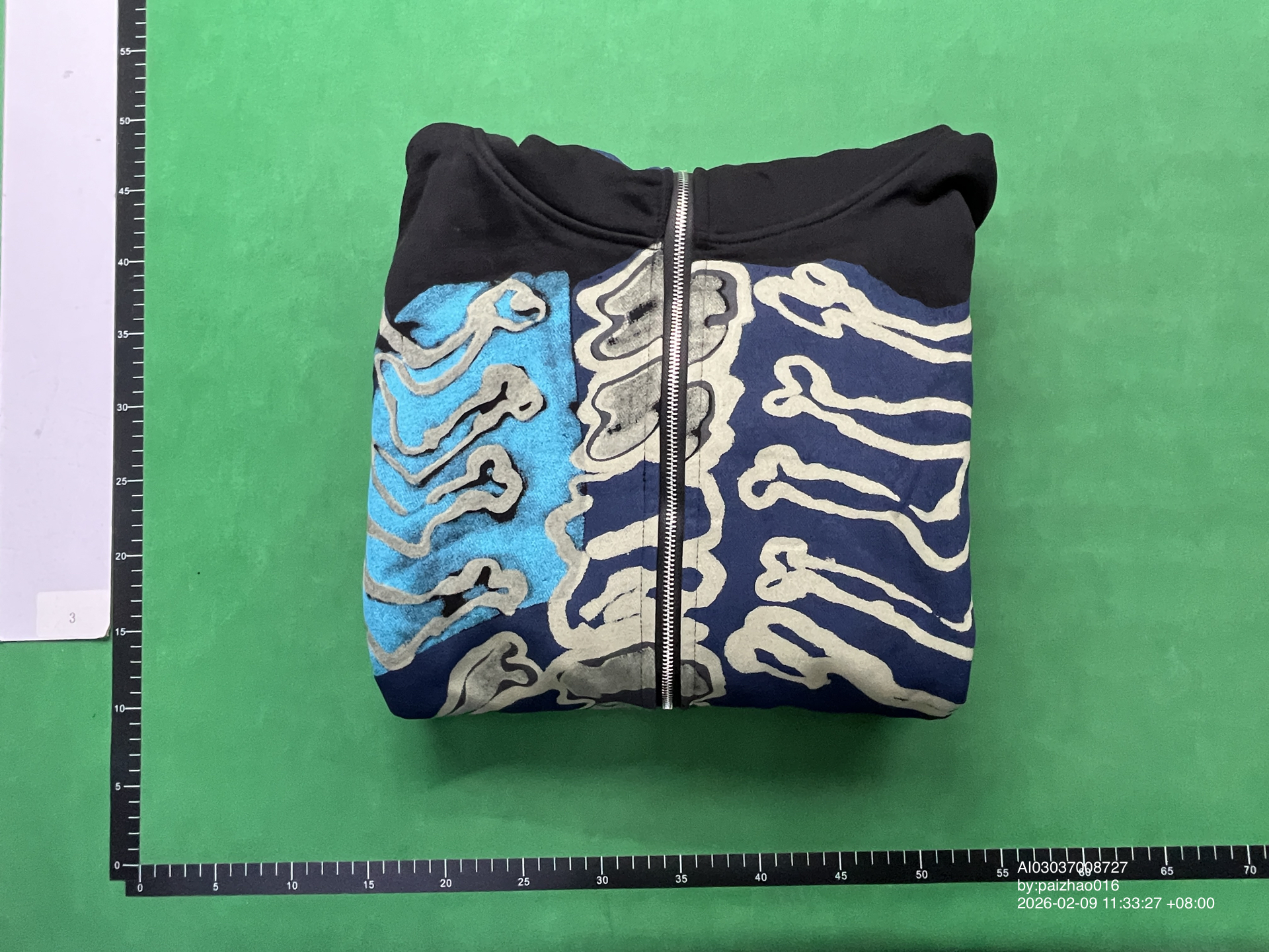 QC Photo - Travis Scott Cactus Jack Fragment Skeleton Graffiti Zip Hoodie