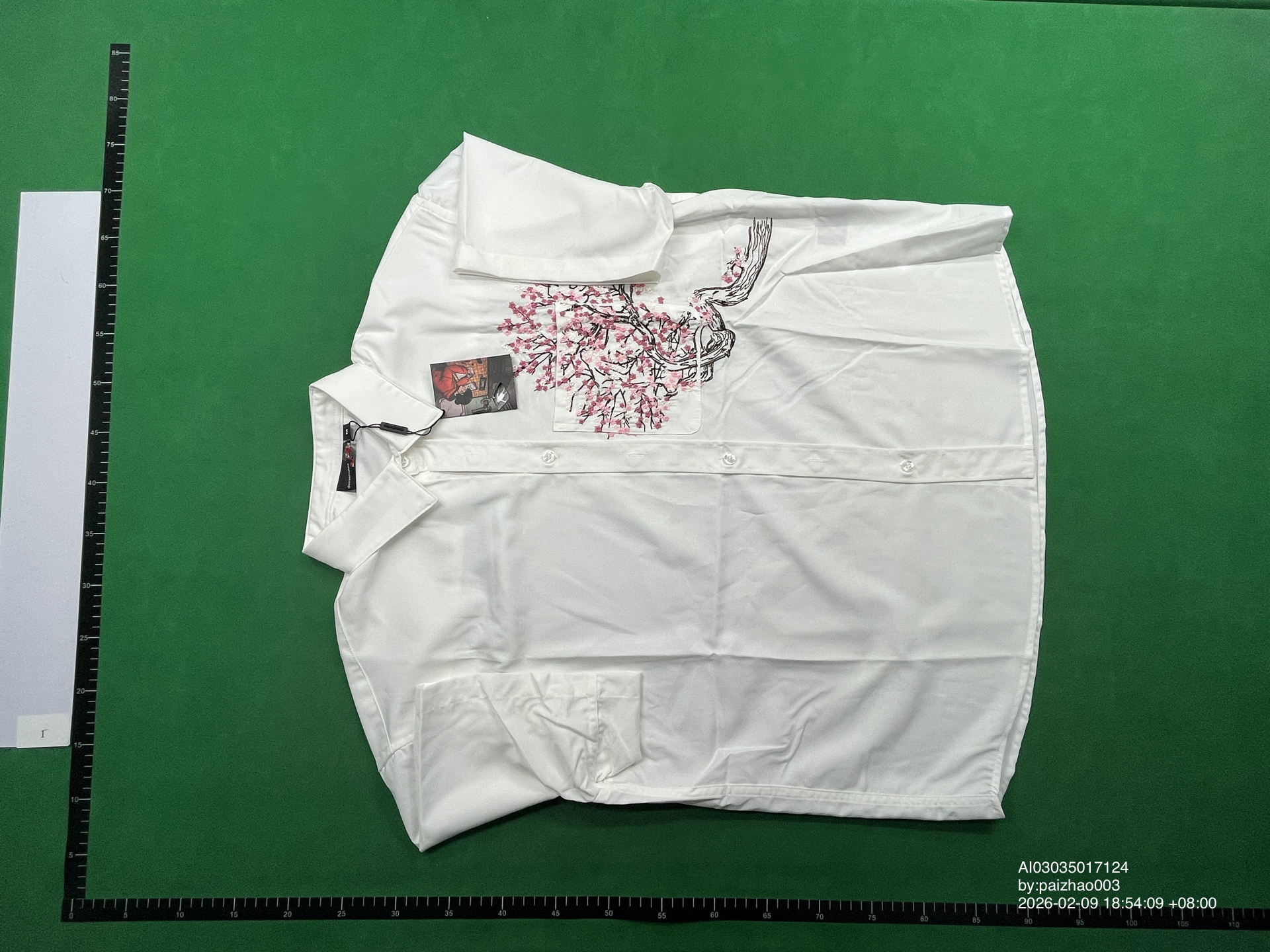 QC Photo - Derschutze Cherry Blossom Button Up Shirt
