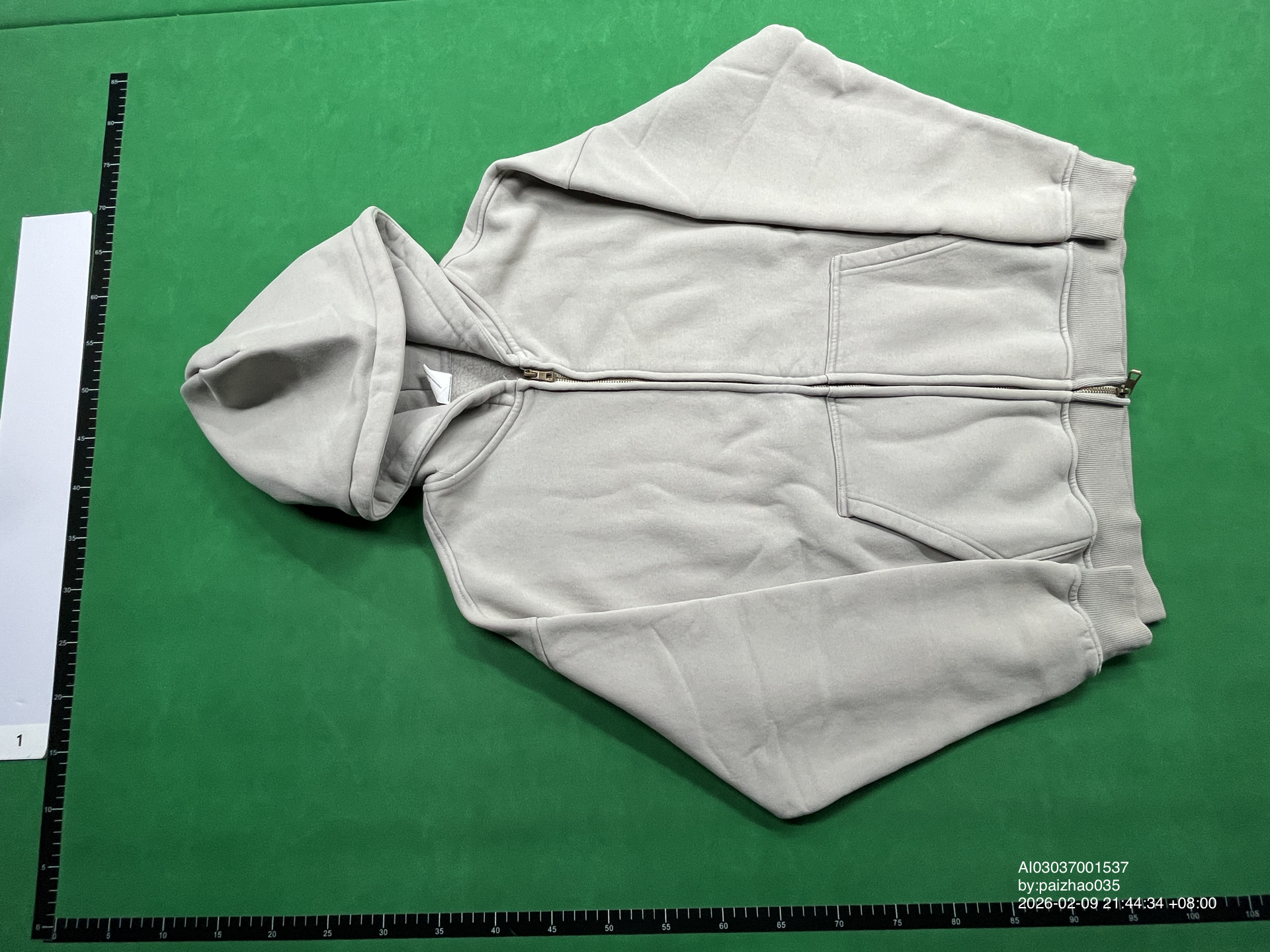 QC Photo - Unbranded Blank Washed Zip-Up Hoodies #3