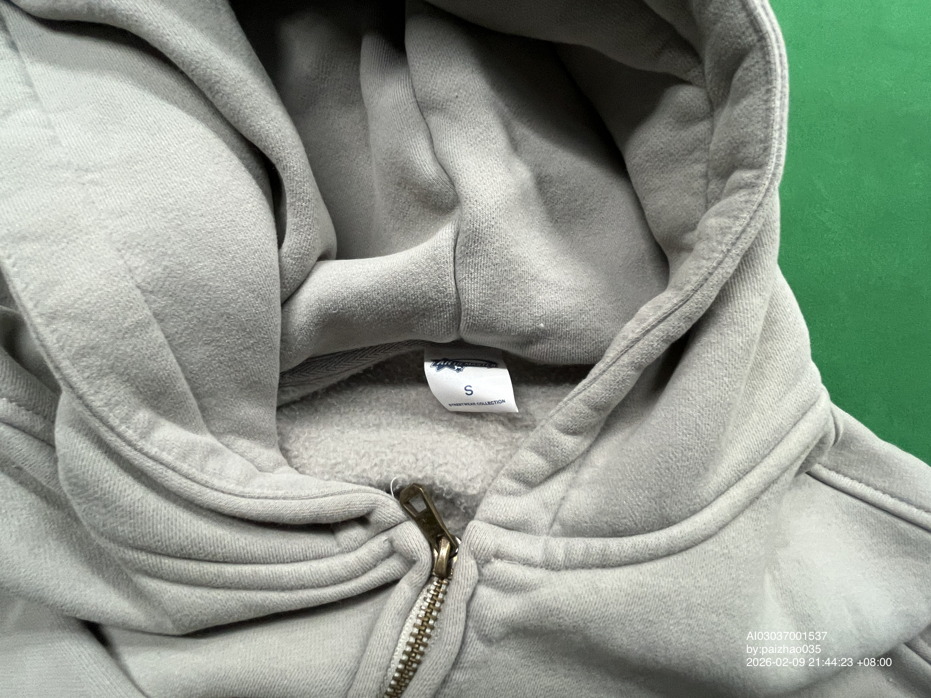 QC Photo - Unbranded Blank Washed Zip-Up Hoodies #3