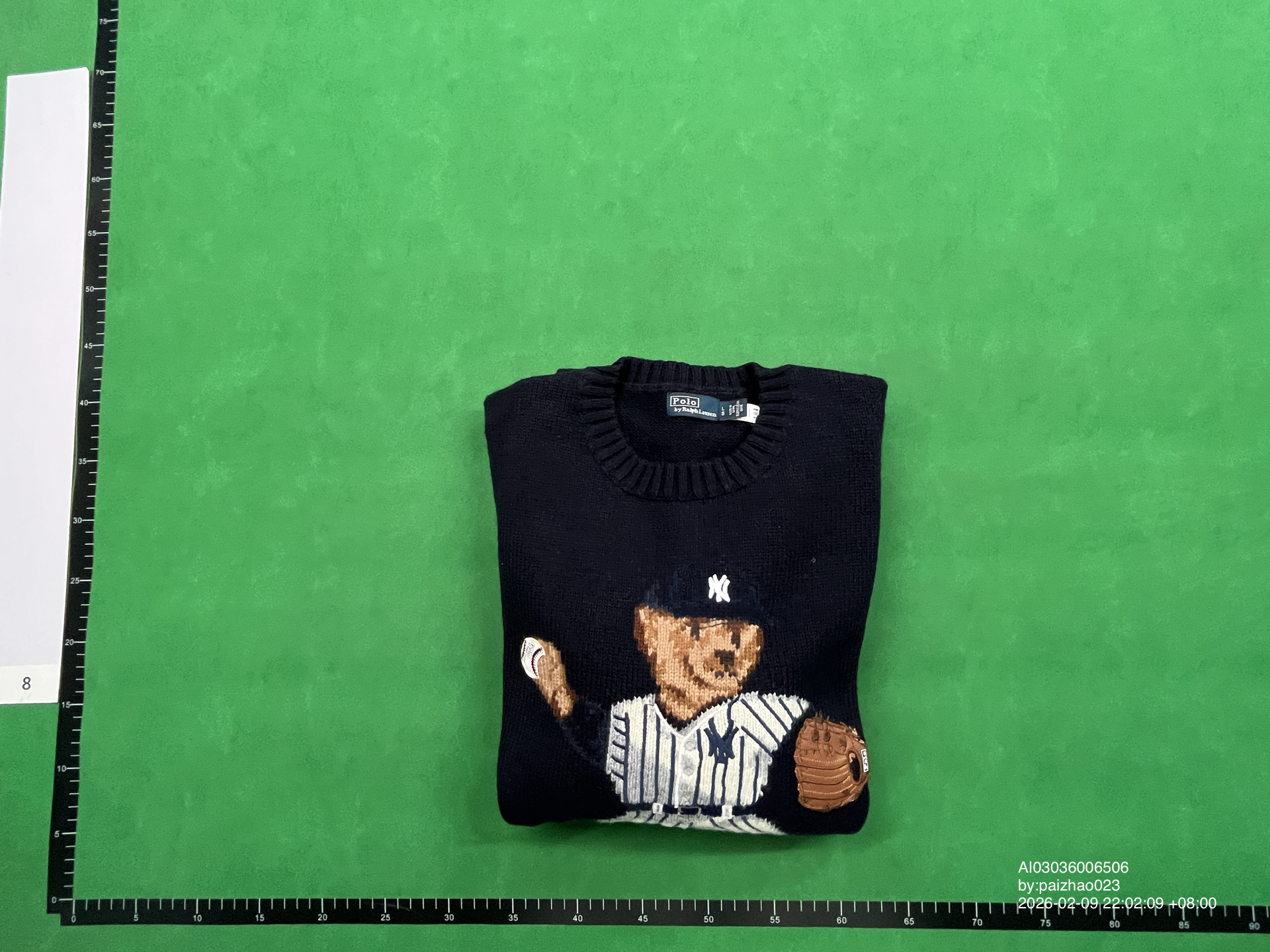 QC Photo - Polo Ralph Lauren MLB Bear Knit Sweater