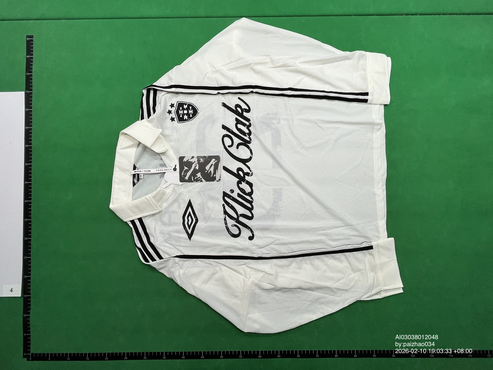 QC Photo - KLICK CLAK White Long Sleeve Jersey