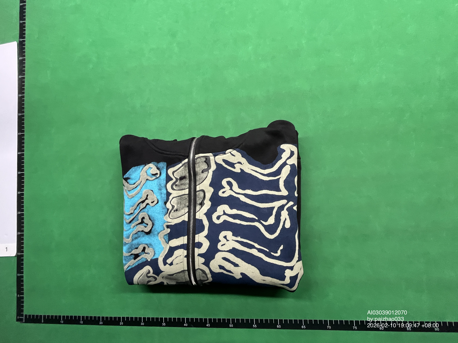 QC Photo - Travis Scott Cactus Jack Fragment Skeleton Graffiti Zip Hoodie