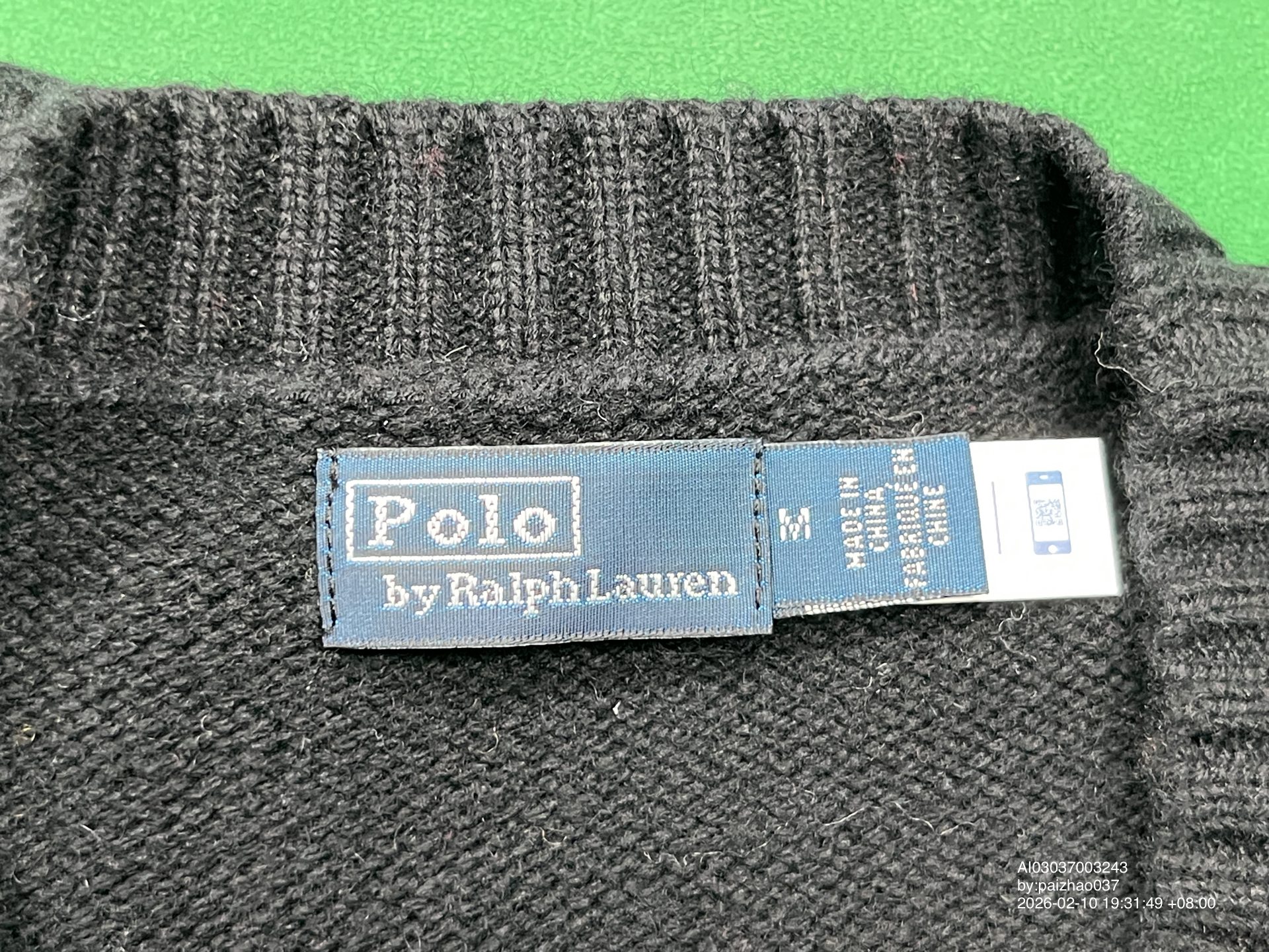 QC Photo - Polo Ralph Lauren Tuxedo Bear & Horse Wool Sweater
