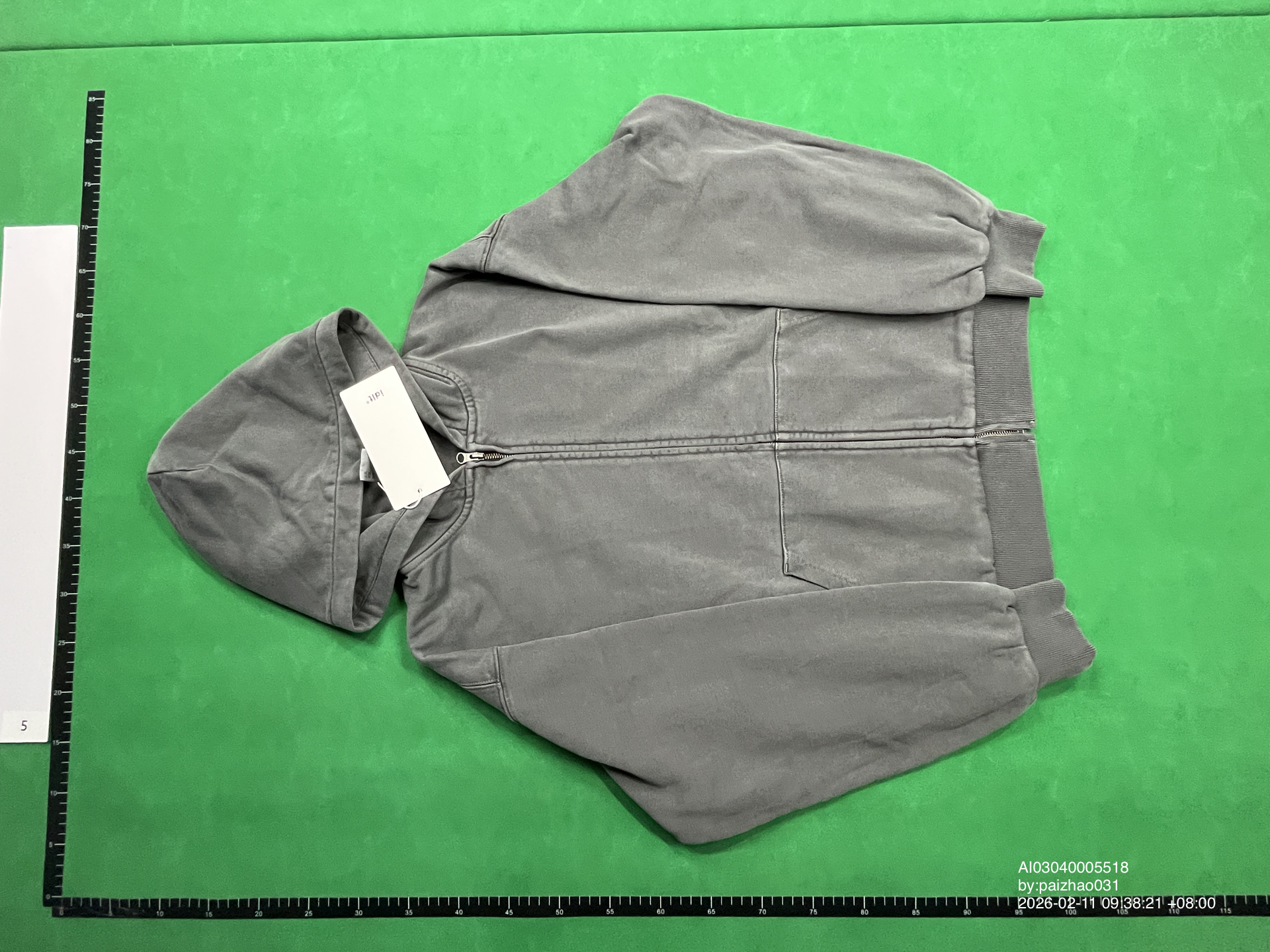 QC Photo - Unbranded Blank Washed Zip-Up Hoodies #1