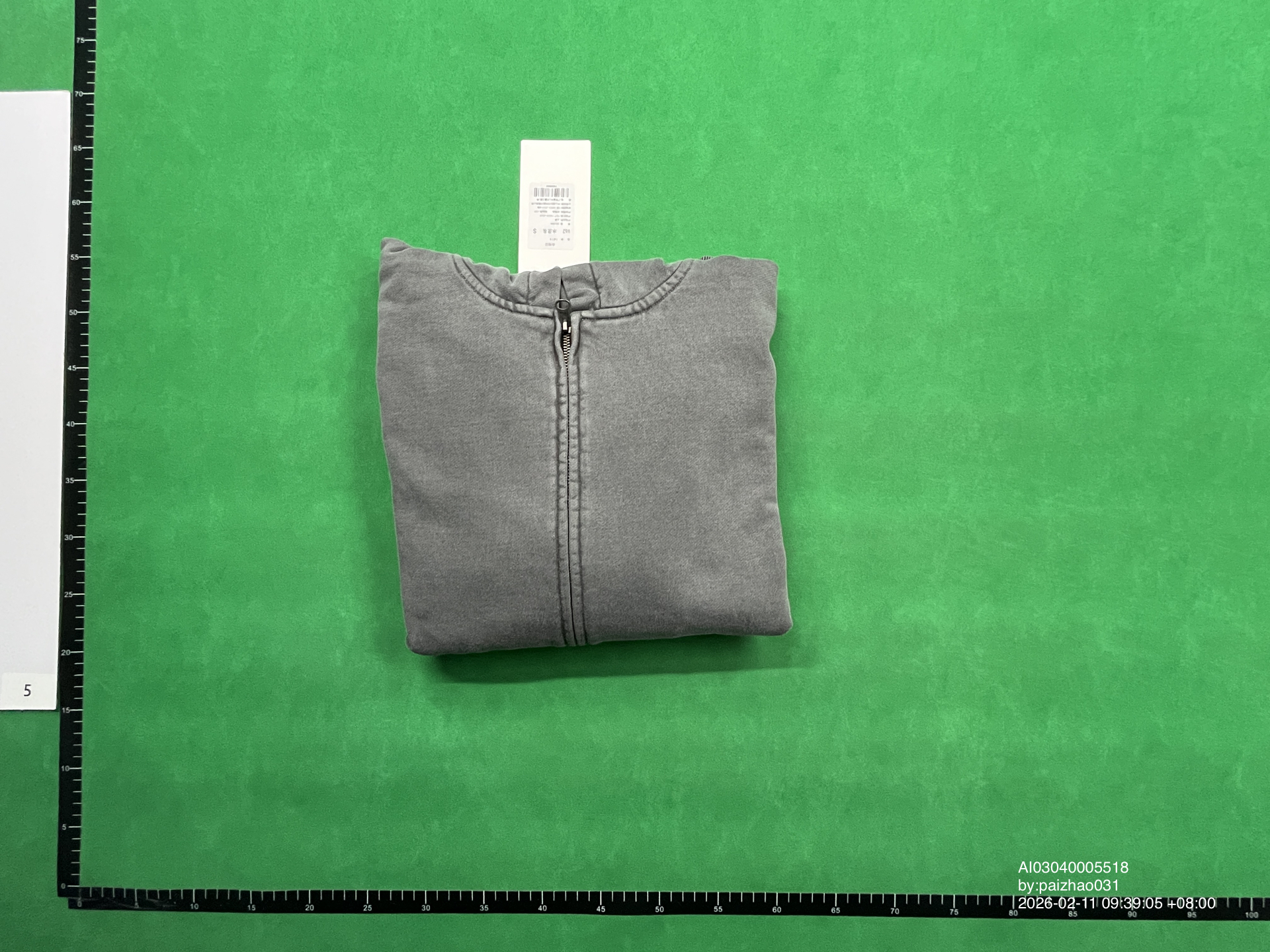 QC Photo - Unbranded Blank Washed Zip-Up Hoodies #1