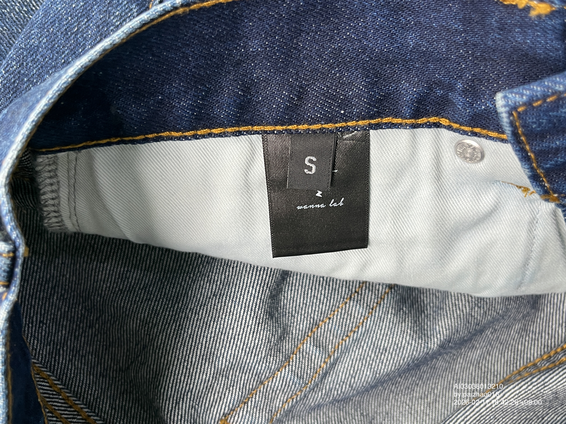 QC Photo - WANNA LAB Dark Blue Washed Jeans