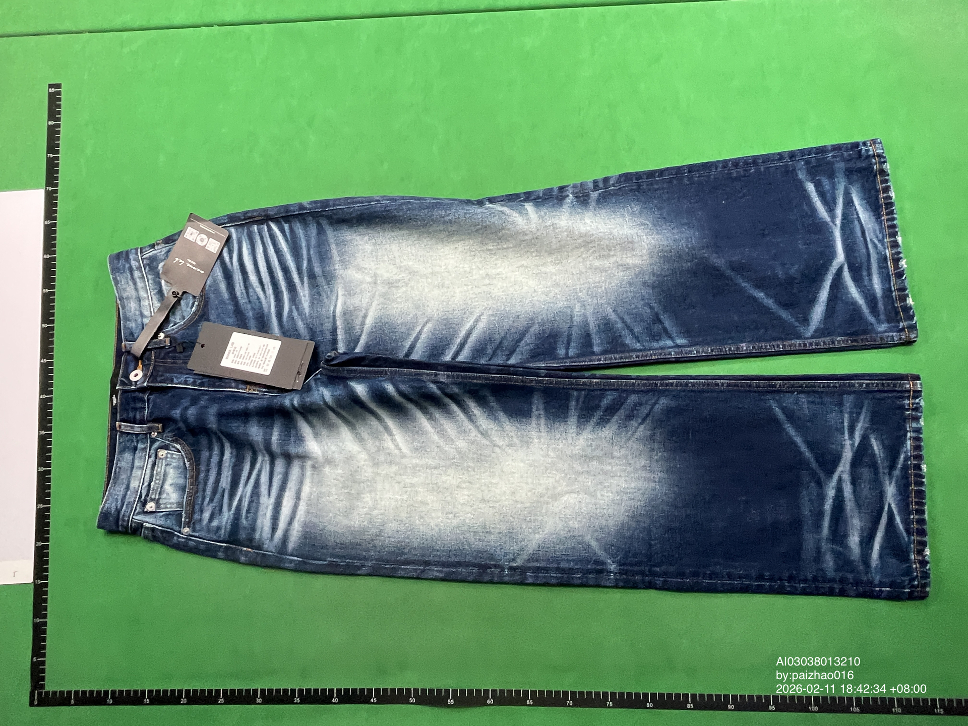 QC Photo - WANNA LAB Dark Blue Washed Jeans