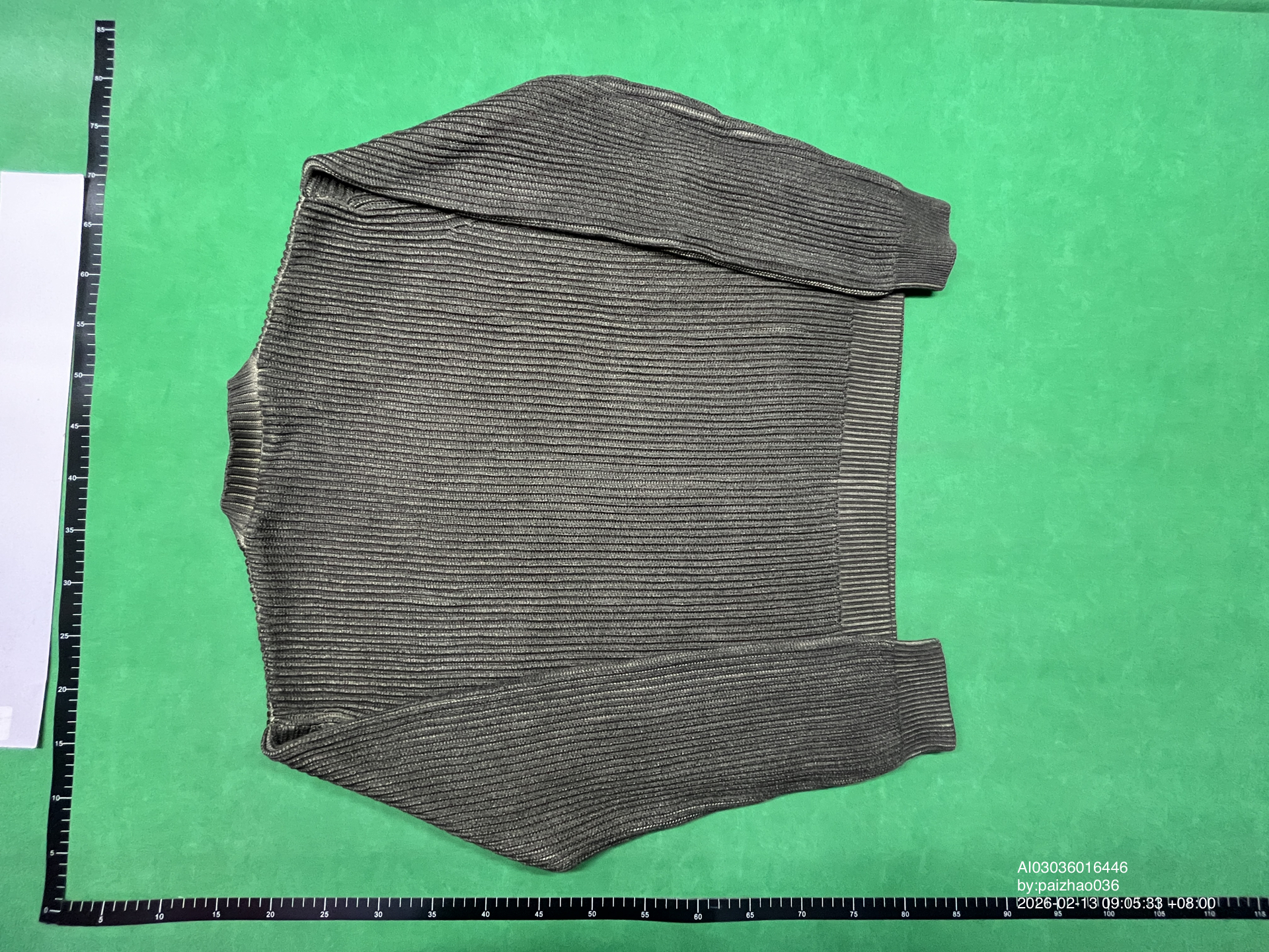 QC Photo - Mobius Moss Green Knit Sweater