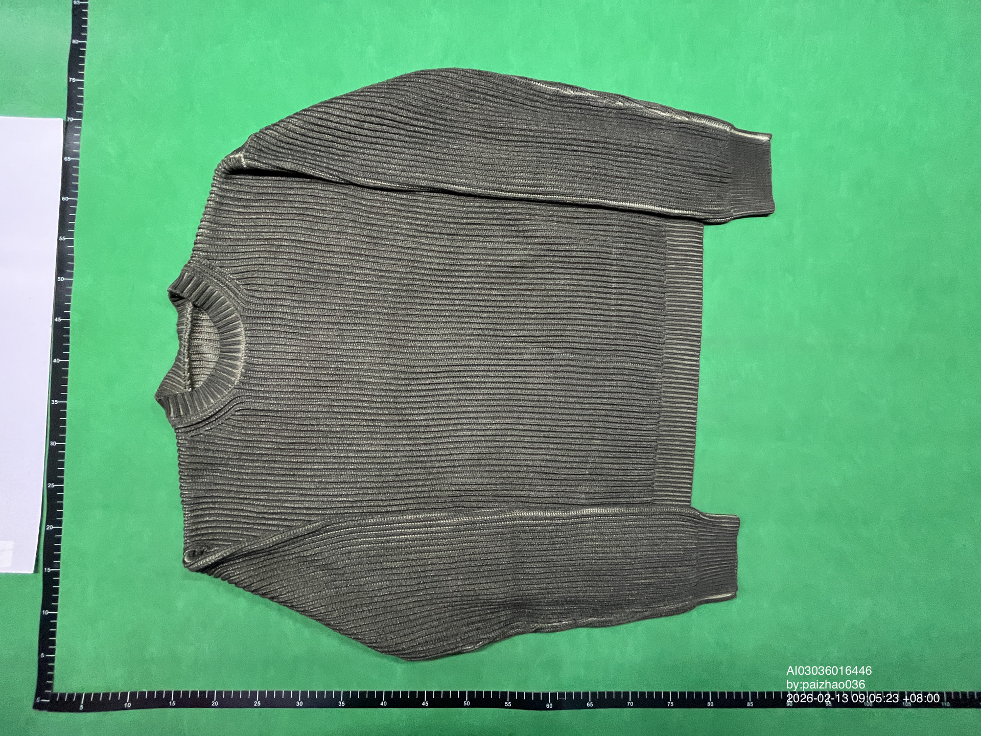 QC Photo - Mobius Moss Green Knit Sweater