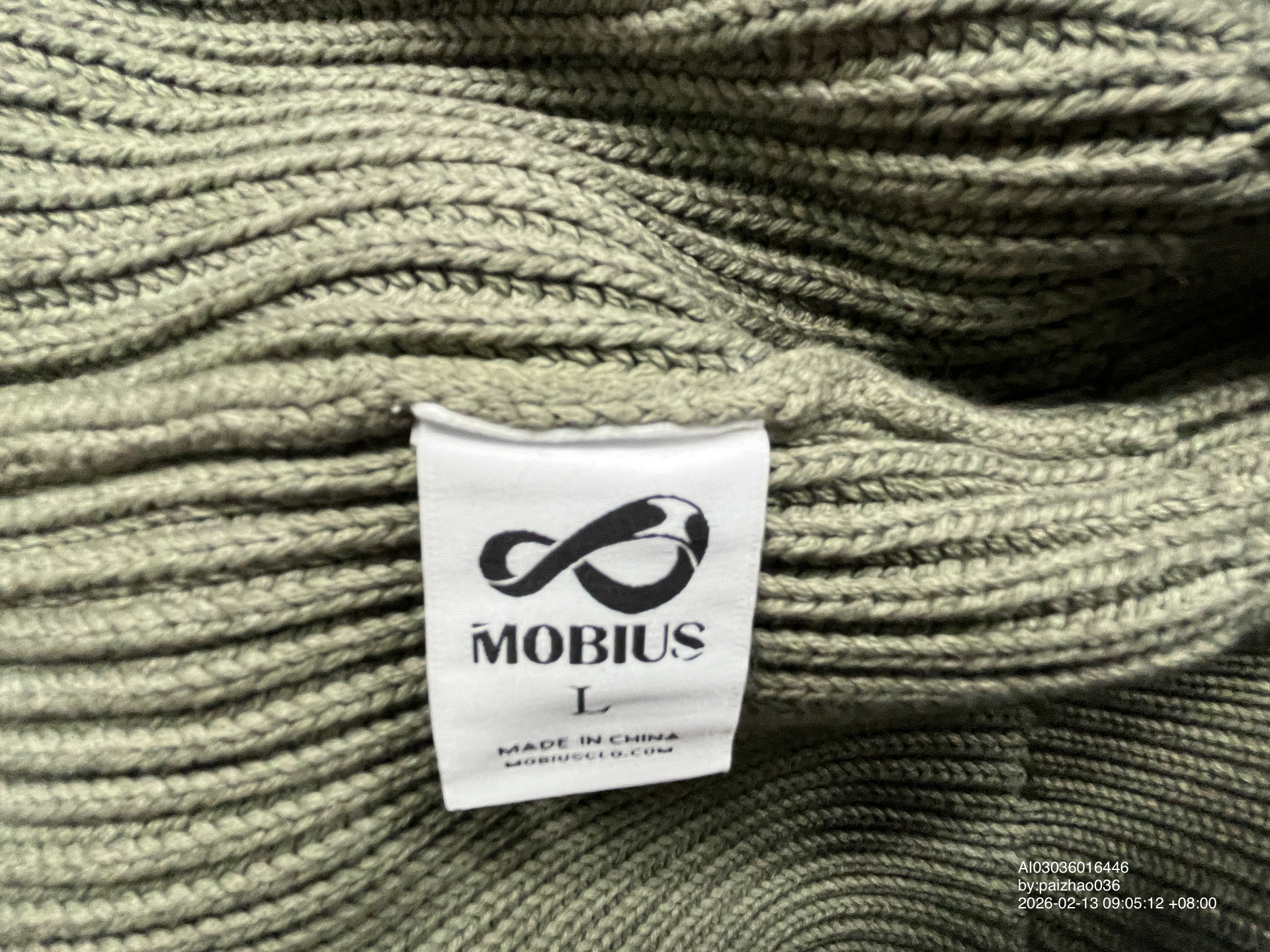 QC Photo - Mobius Moss Green Knit Sweater
