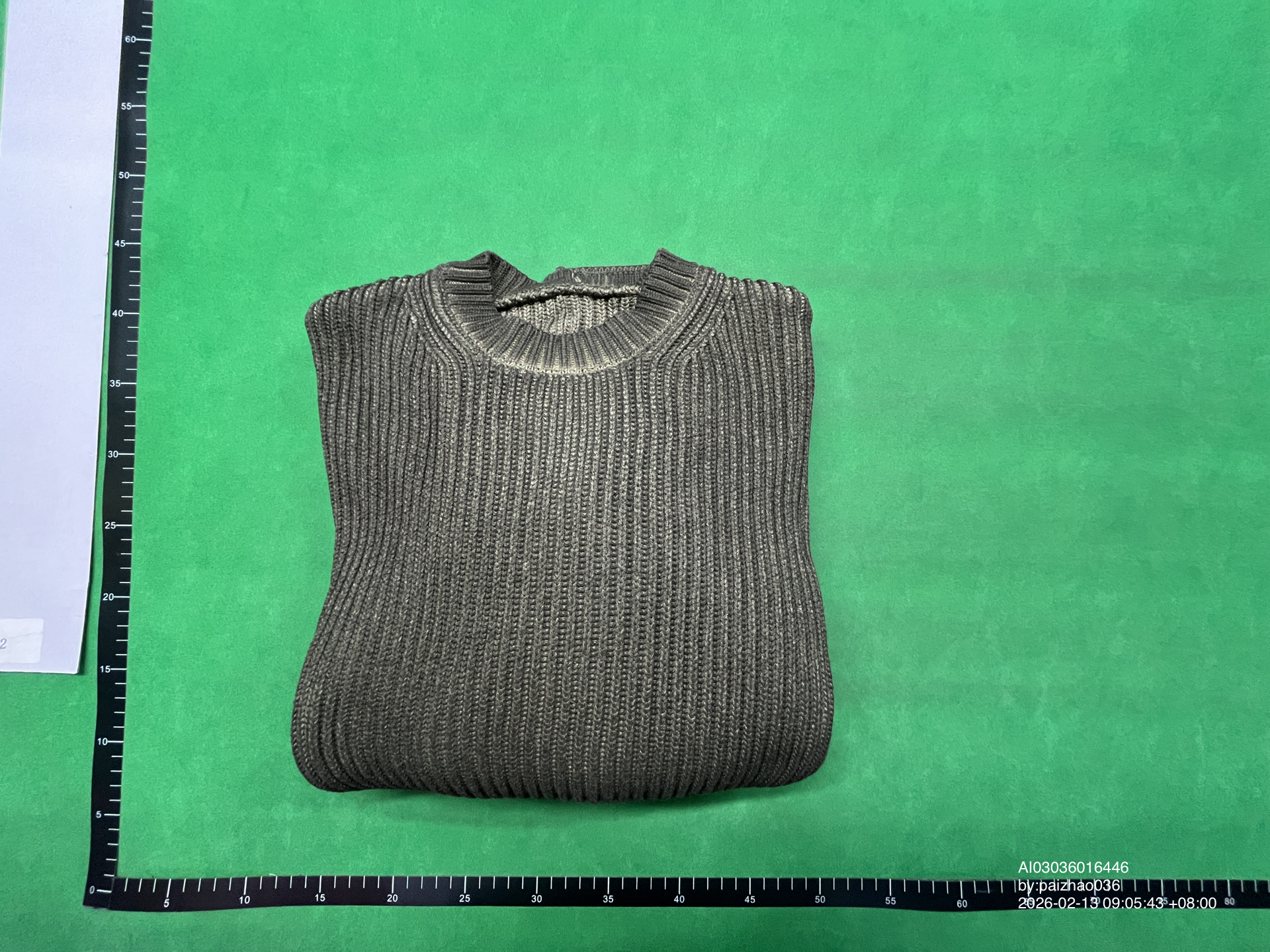 QC Photo - Mobius Moss Green Knit Sweater