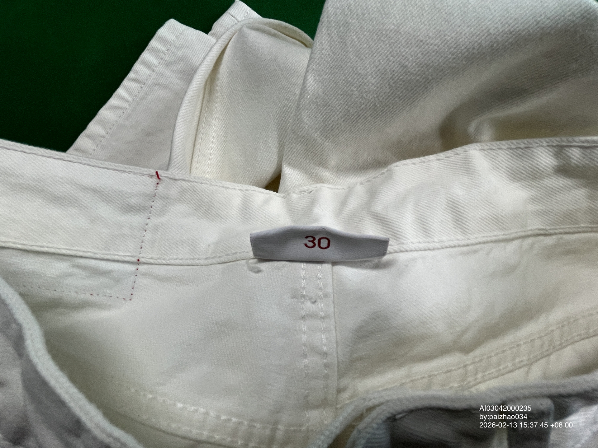 QC Photo - Firemade Raw Denim Selvedge Jeans Cream