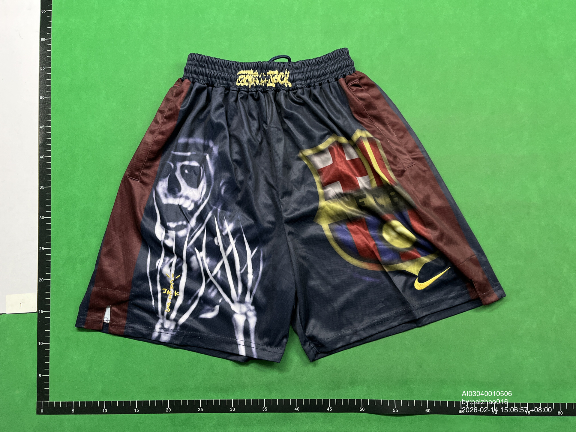 QC Photo - Cactus Jack x Barcelona Skeleton Shorts