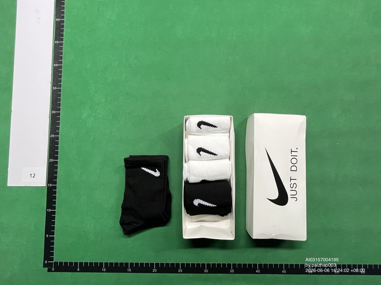 5 pairs [white white black]]